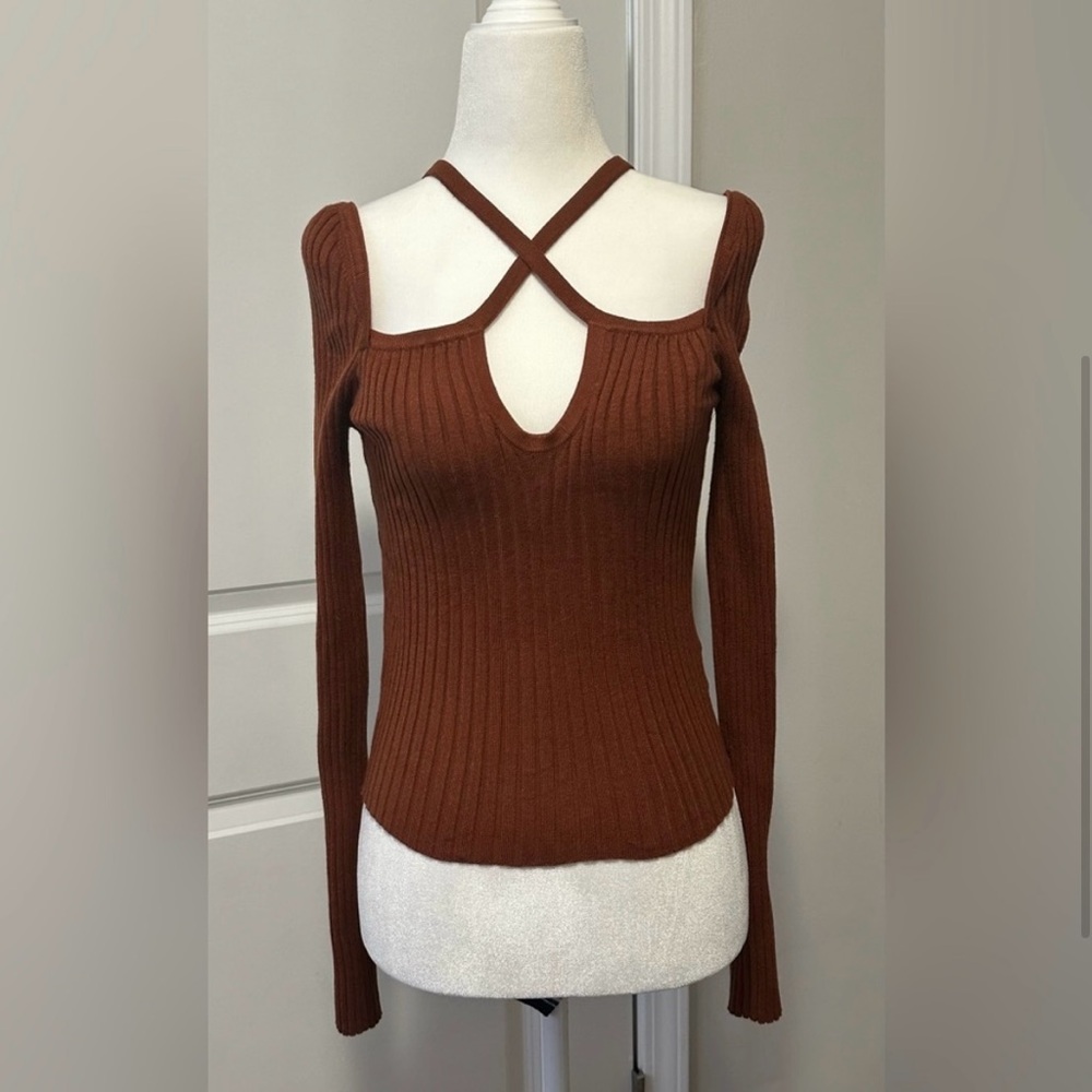 NWT ASTR The Label Brown Sweater